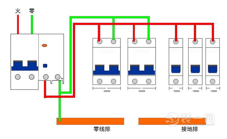 家用漏电保护器接线图